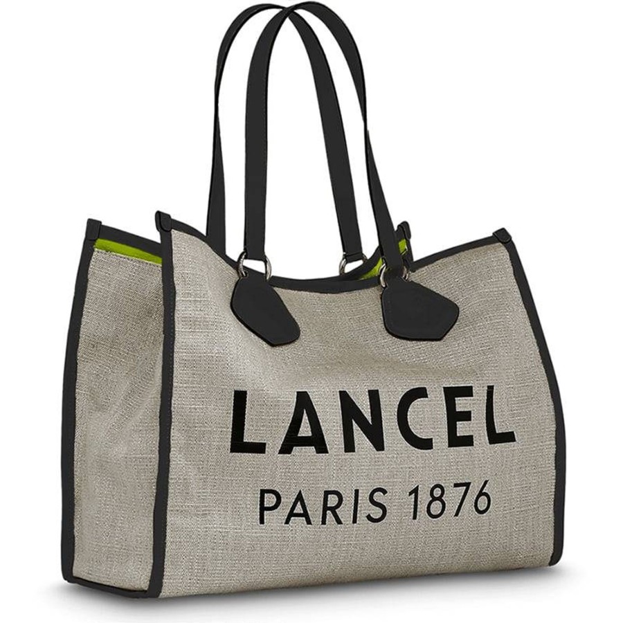 Lancel Grand Sac Summer Tote L Toile De Jute | Sac Cabas