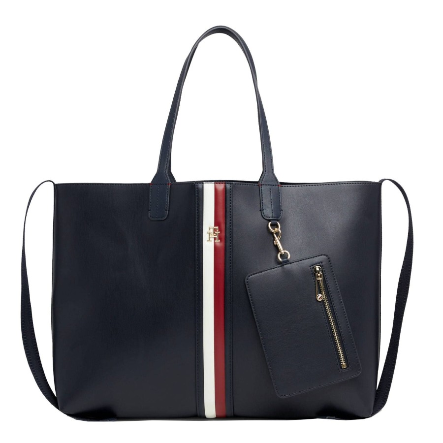 Tommy Hilfiger Sac Cabas Epaule Iconic A Bande Emblematique | Sac Porte Epaule