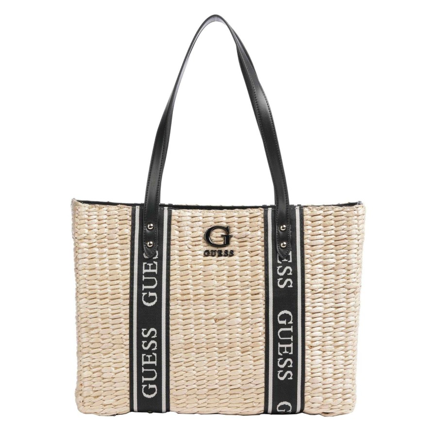 Guess Sac Cabas Xandra Raphia Porte Epaule | Sac Porte Epaule