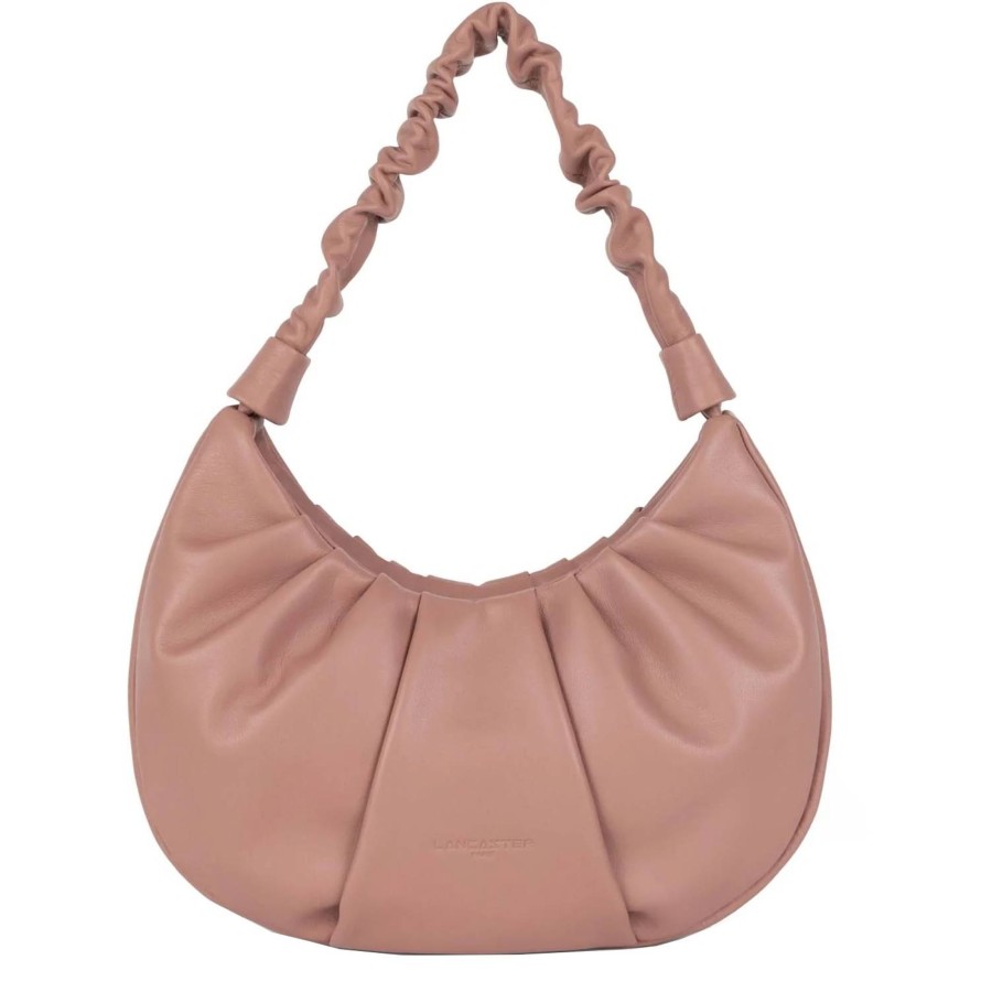 Lancaster Sac Hobo Zippe Soft Chou Chou En Cuir | Sac Porte Epaule