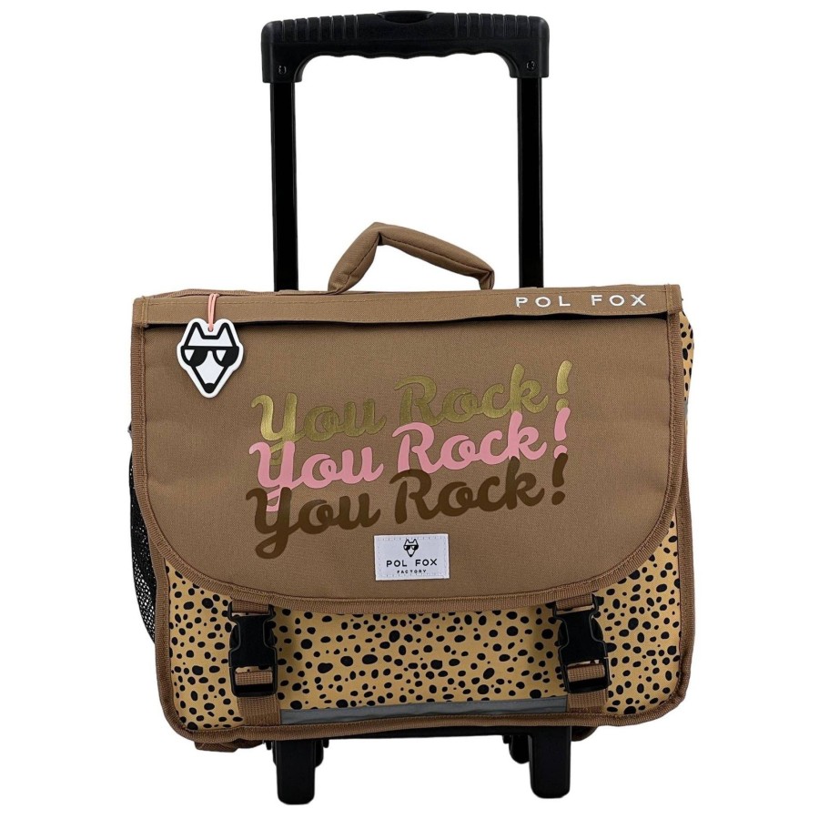 Pol Fox Cartable A Roulettes Rabat Reversible You Rock 38Cm | Trousse