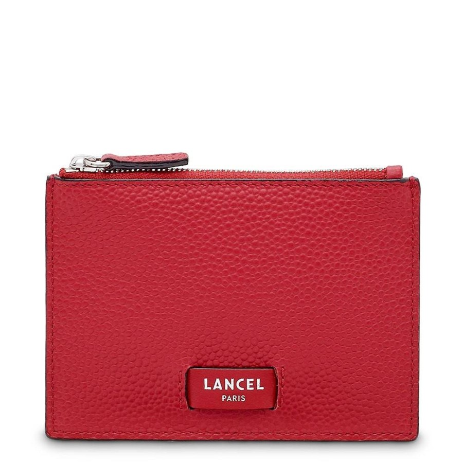 Lancel Porte-Cartes Zippe Ninon En Cuir Graine | Porte Cartes Femme