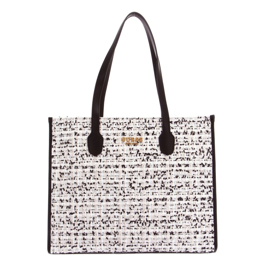 Guess Cabas Porte Epaule Silvana Effet Tweed | Sac Cabas