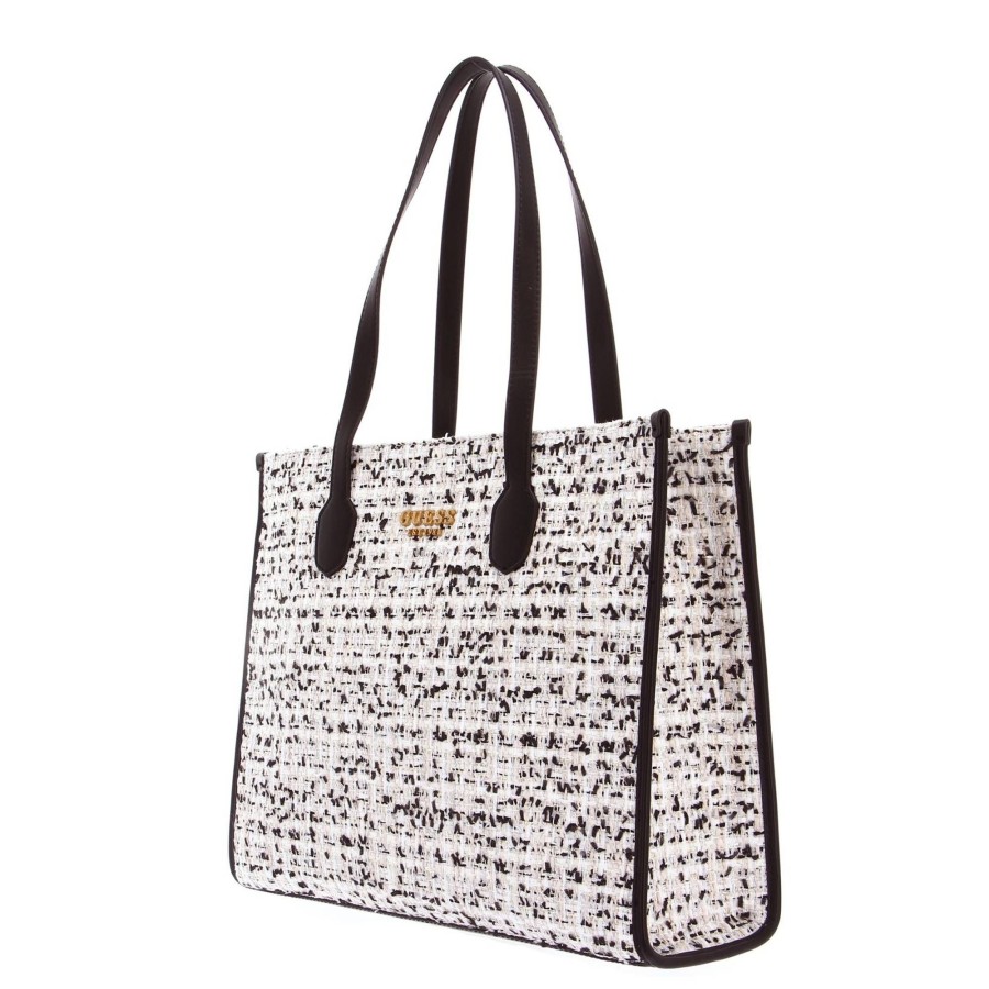 Guess Cabas Porte Epaule Silvana Effet Tweed | Sac Cabas