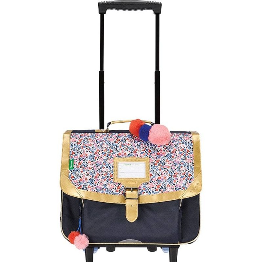 Tann's Cartable Trolley 38Cm Antonia Fleurs Et Pompons | Cartable