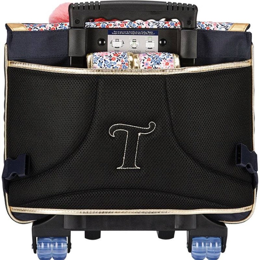 Tann's Cartable Trolley 38Cm Antonia Fleurs Et Pompons | Cartable