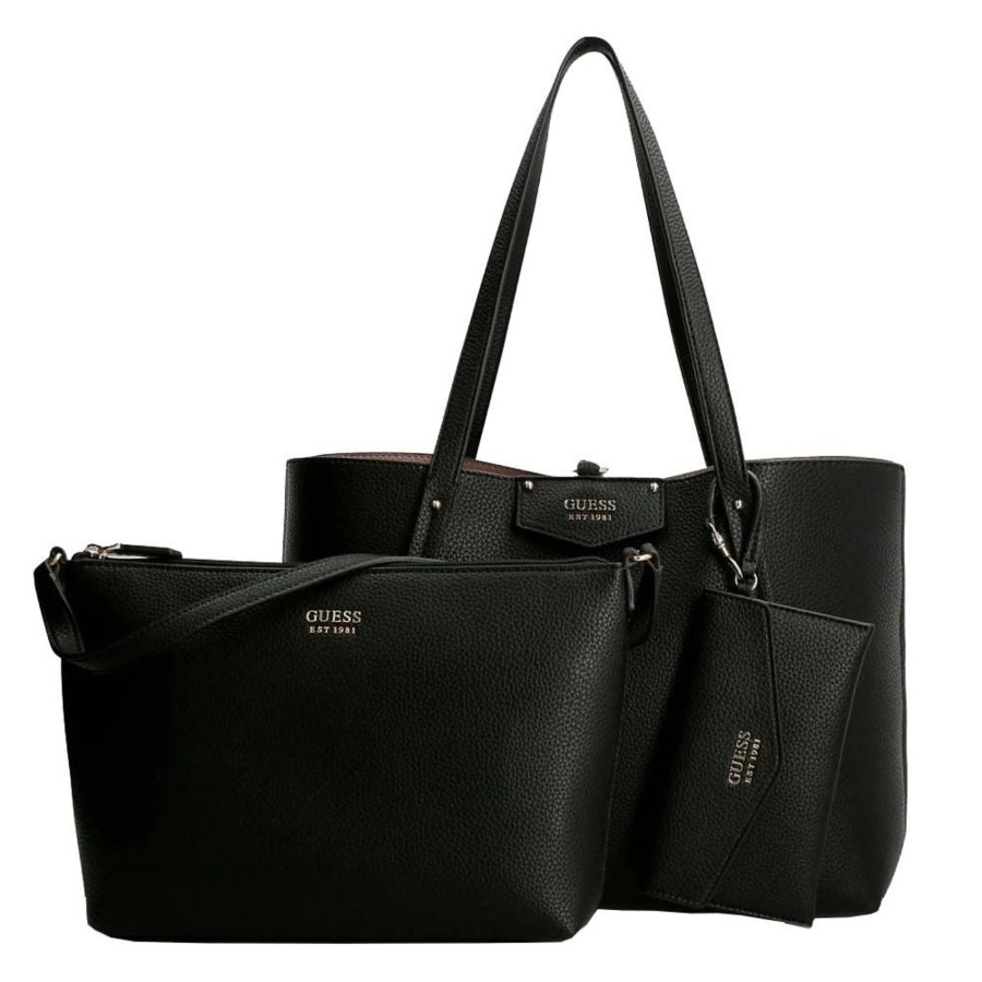 Guess Sac Cabas Brenton Reversible Avec Pochette | Sac Cabas