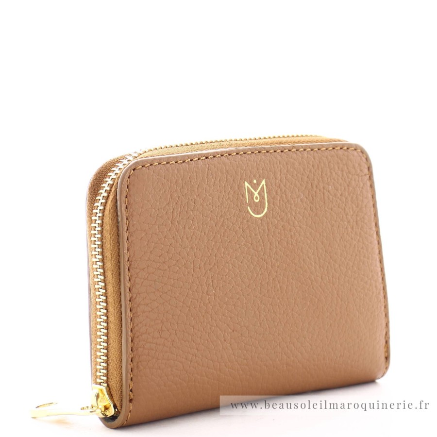 Mia & Joy Porte-Monnaie Zippe Cecile Cuir Graine | Porte Monnaie Femme