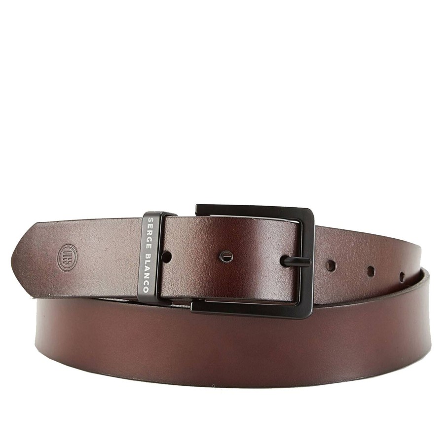 Serge Blanco Ceinture Homme En Cuir Lisse A Boucle | Ceinture