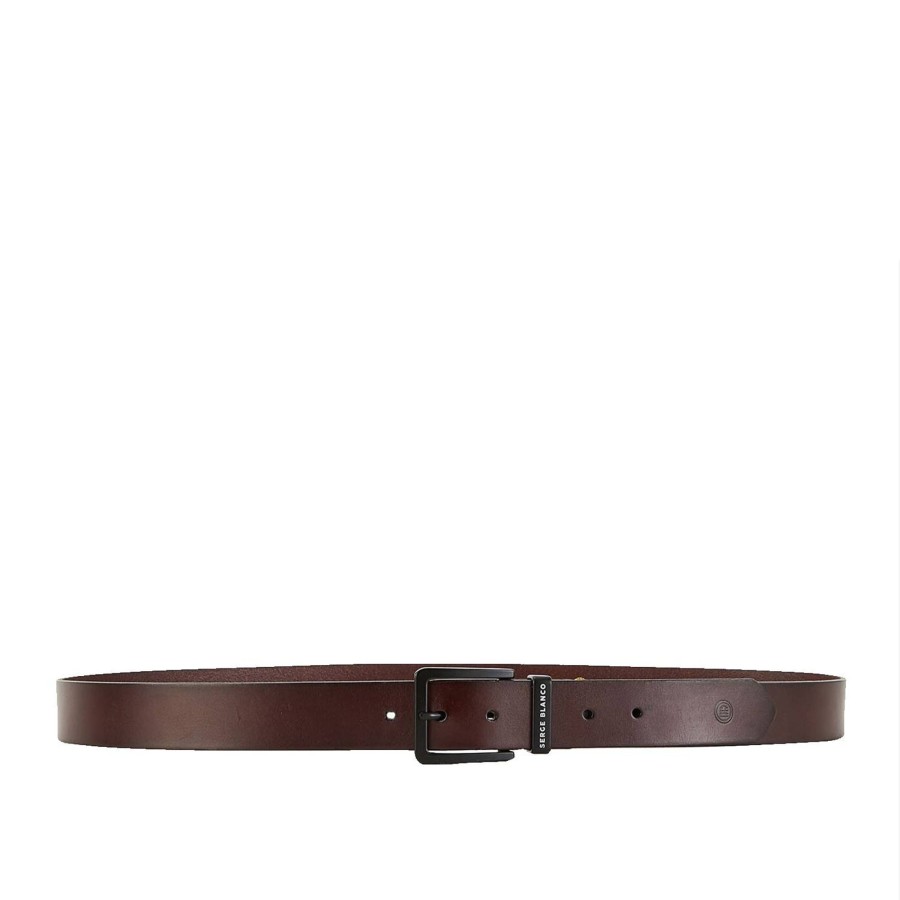 Serge Blanco Ceinture Homme En Cuir Lisse A Boucle | Ceinture