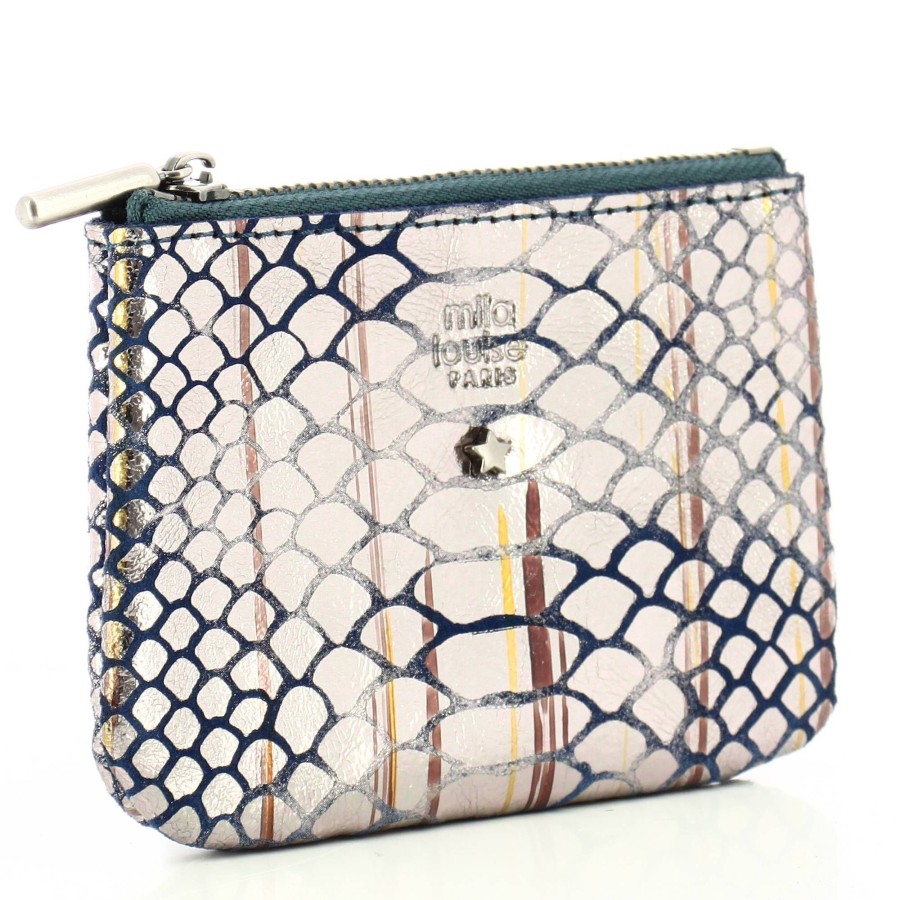 Mila Louise Porte-Monnaie Zippe Briny K Effet Python | Porte Monnaie Femme