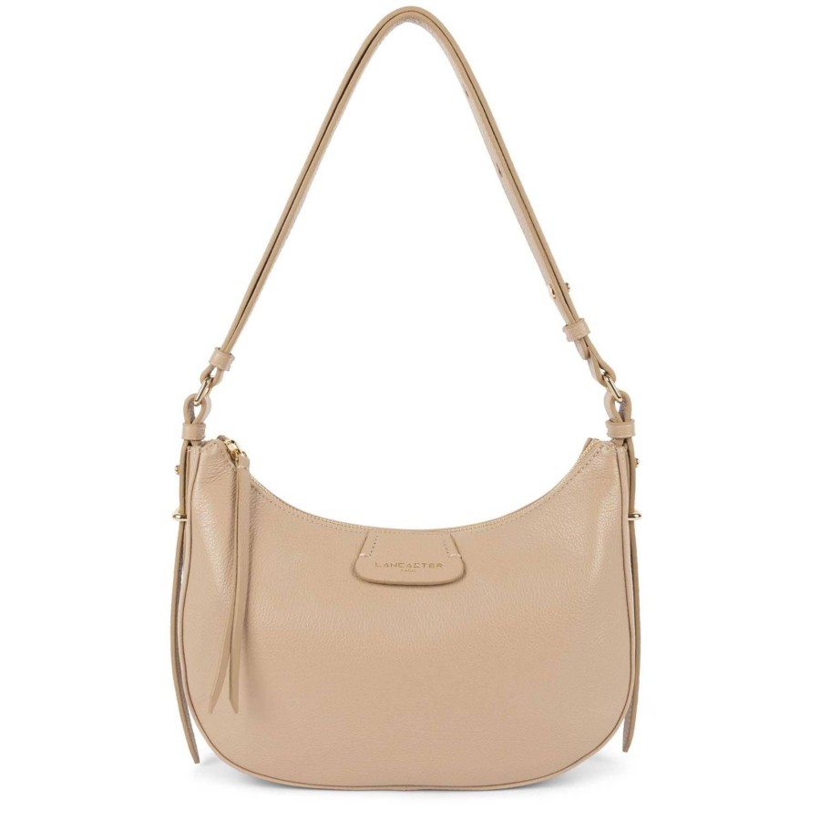 Lancaster Sac Hobo Zippe M Dune En Cuir | Sac Bandouliere