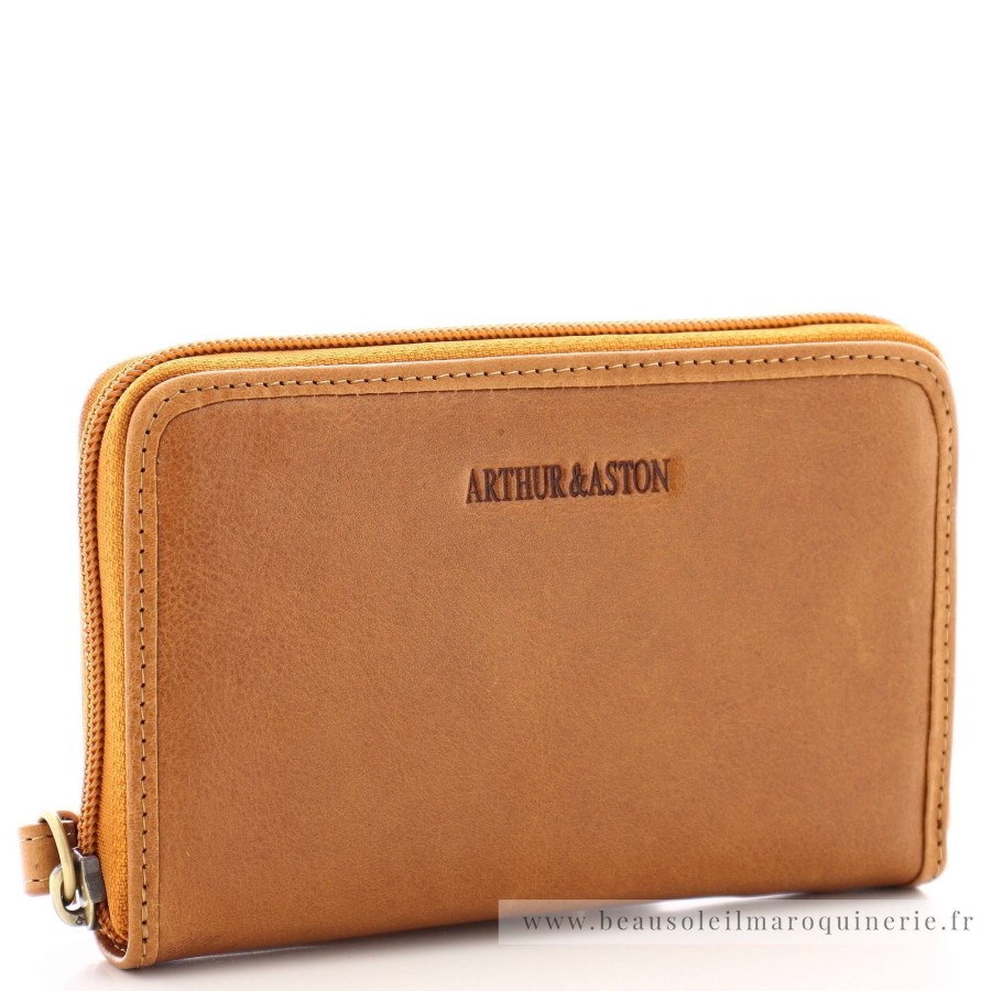 Arthur Aston Porte-Monnaie Zippe Edith En Cuir | Porte Monnaie Femme