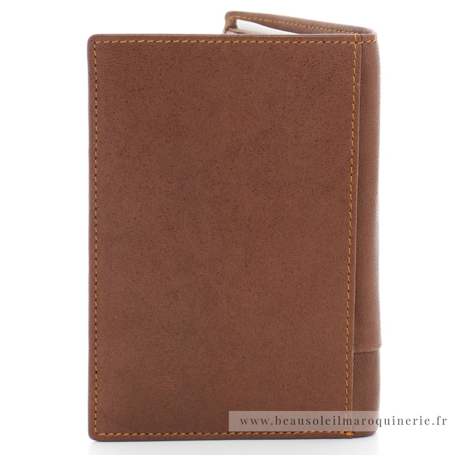 Serge Blanco Portefeuille Porte-Cartes En Cuir Anchorage | Portefeuille Homme