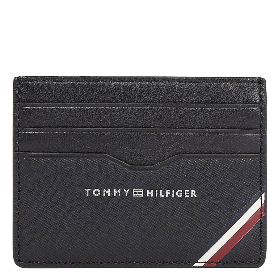 Tommy Hilfiger Porte-Cartes Central En Cuir Texture | Porte Cartes Femme