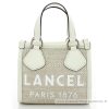 Lancel Mini Sac Cabas En Toile De Jute Et Cuir | Sac A Main