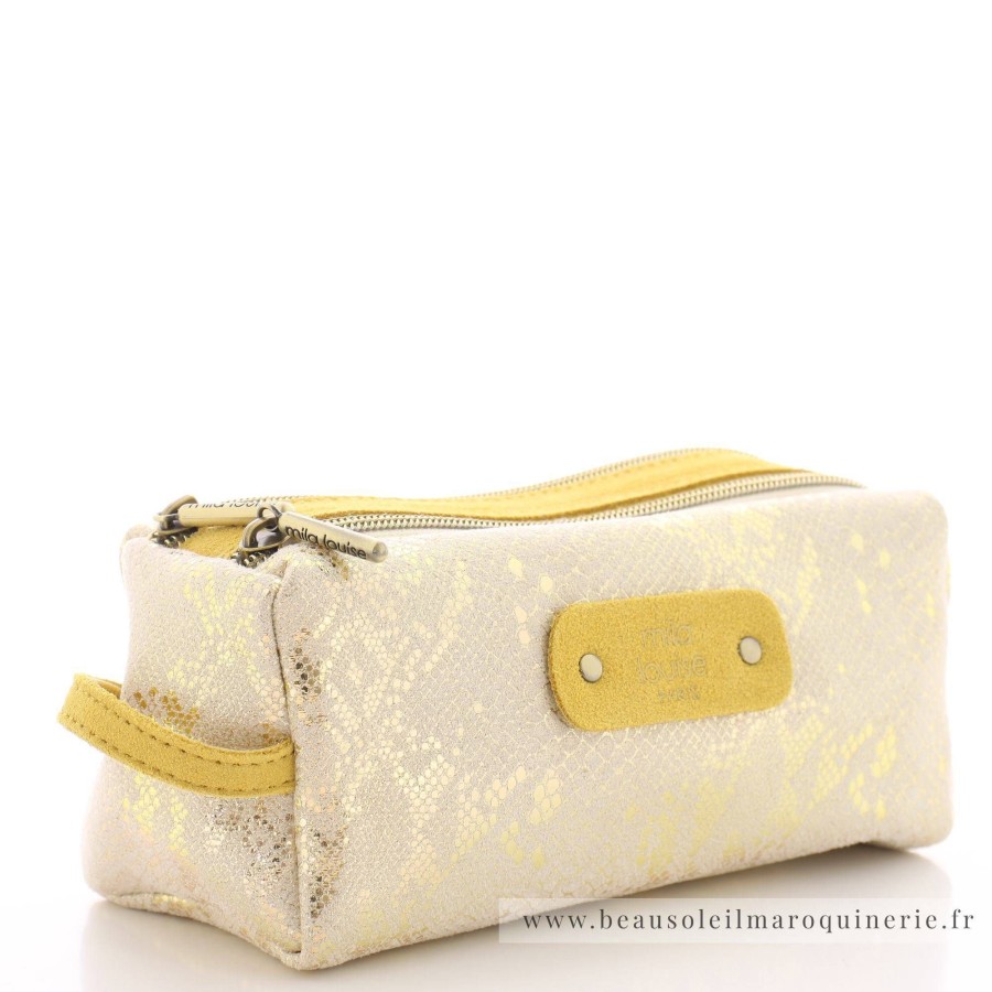 Mila Louise Trousse Double Parisa Epi Motif Irise | Trousse De Toilette