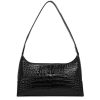 Lancaster Sac Baguette Exotic Lezard & Croco Porte Epaule | Sac Porte Epaule