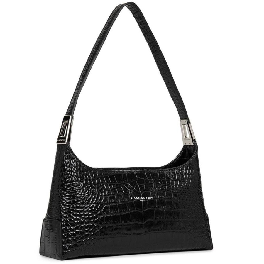 Lancaster Sac Baguette Exotic Lezard & Croco Porte Epaule | Sac Porte Epaule