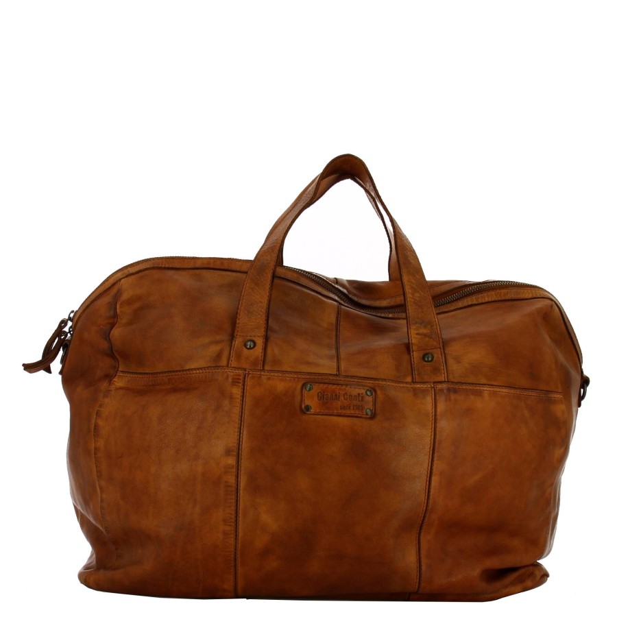 Gianni Conti Petit Sac De Voyage Homme Cuir Vintage | Sac De Voyage Sans Roulettes