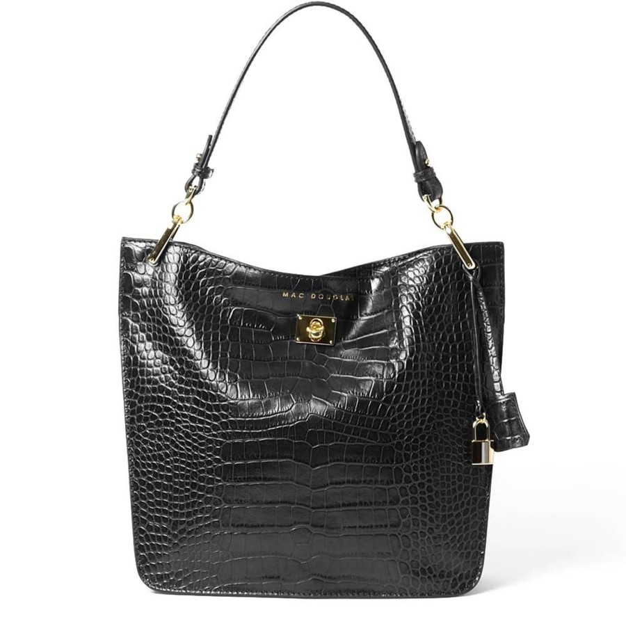 Mac Douglas Sac Seau Kentucky Romy En Cuir Facon Croco | Sac Porte Epaule