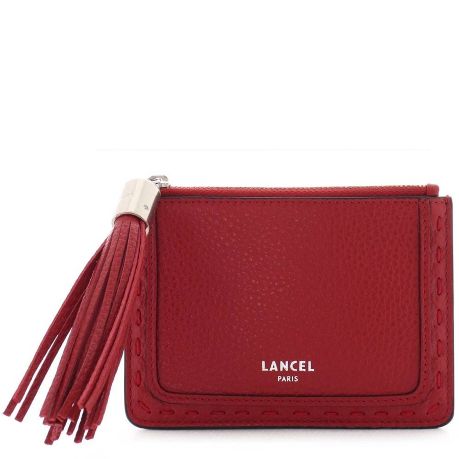 Lancel Porte-Cartes Zippe L Cuir Graine Premier Flirt | Porte Cartes Femme