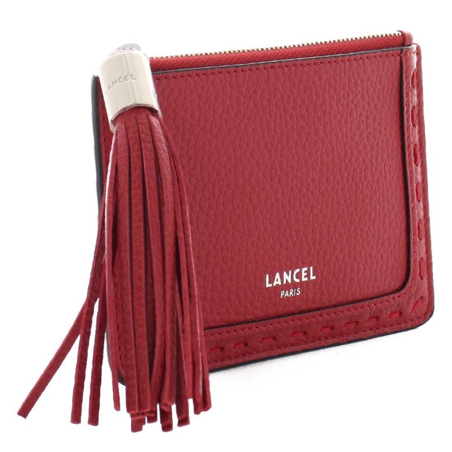 Lancel Porte-Cartes Zippe L Cuir Graine Premier Flirt | Porte Cartes Femme